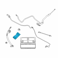 OEM 2012 Dodge Durango Bracket-Battery Hold Down Diagram - 68036354AA