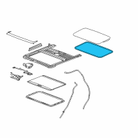 OEM 2009 Cadillac Escalade ESV Glass Weatherstrip Diagram - 22815954