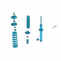 OEM 2005 Acura TL Shock Absorber Assembly, Rear Diagram - 52610-SEP-A13