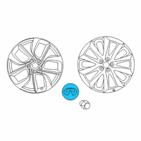 OEM 2021 Infiniti QX50 Ornament-Disc Wheel Diagram - 40342-5NA6A