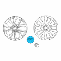 OEM Infiniti Ornament-Disc Wheel Diagram - 40342-5NA6A