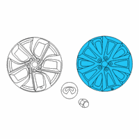 OEM 2019 Infiniti QX50 Aluminum Wheel Diagram - 40300-5NA1A