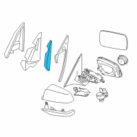 OEM 2016 BMW 535i GT xDrive Seal, Outer Right Mirror Triangle Diagram - 51-33-7-197-870