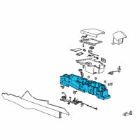 OEM 2015 Cadillac ELR Console Base Diagram - 22974176