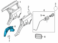 OEM 2021 Ford Bronco Sport FILLER - QUARTER PANEL Diagram - M1PZ-78278B50-A