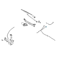 OEM 2008 Kia Spectra5 Connector-Elbow Windshield Diagram - 9865422000