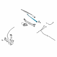 OEM Kia Spectra Windshield Wiper Arm Assembly Passenger Diagram - 983202F000
