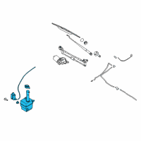 OEM Kia Washer Reservoir & Pump Assembly Diagram - 986102F500DS