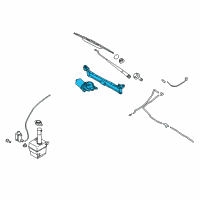 OEM Kia Spectra Windshield Wiper Motor Assembly Diagram - 981002F000