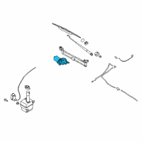 OEM Kia Windshield Wiper Motor Assembly, Left Diagram - 981102F000