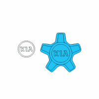 OEM Kia Wheel Hub Cap Assembly Diagram - 529603T000