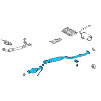 OEM 2012 Toyota Sienna Converter & Pipe Diagram - 17420-0P300