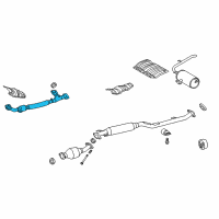 OEM 2013 Toyota Sienna Front Pipe Diagram - 17410-0P280