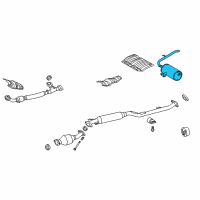 OEM 2016 Toyota Sienna Muffler & Pipe Diagram - 17430-0P240