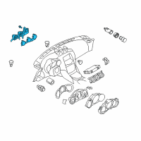 OEM 2011 Nissan 370Z Voltage Meter Assembly Diagram - 24845-1EA1A