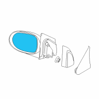 OEM 2010 Dodge Caliber Glass-Mirror Replacement Diagram - 68000025AA