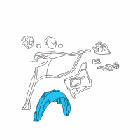 OEM 2015 Chevrolet Impala Limited Wheelhouse Liner Diagram - 15876945