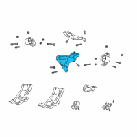 OEM 1999 Dodge Durango Engine Mount Bracket Diagram - 53021040AB