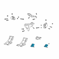 OEM 2003 Dodge Durango INSULATOR-Transmission Support Diagram - 52020845AA