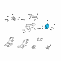 OEM 1999 Dodge Durango Engine Mount Bracket Diagram - 52022005