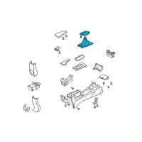 OEM 2004 Honda Civic Garnish Assy., Center Console *NH365L* (BLACK METALLIC) Diagram - 77295-S5A-L11ZB