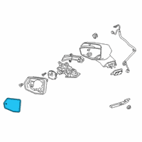 OEM 2017 Cadillac XT5 Mirror Glass Diagram - 23394624