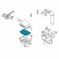 OEM 2014 Kia Forte5 Air Cleaner Filter Diagram - 281133X000