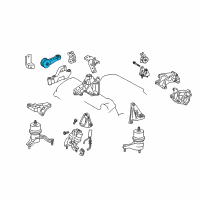 OEM Lexus RX350 Rod, Engine Moving Control Diagram - 12363-0P120