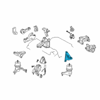 OEM 2013 Lexus RX350 Bracket, Engine Mount Diagram - 12325-0P010