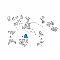 OEM 2011 Lexus RX350 Engine Mount Torque Strut Diagram - 1231131060