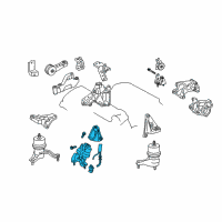 OEM 2012 Lexus RX350 Insulator Assy, Engine Mounting, Front Diagram - 12360-0P070