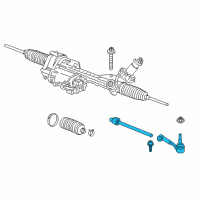 OEM 2013 BMW ActiveHybrid 3 Steering Rack Right Tie Rod Diagram - 32-10-6-799-965