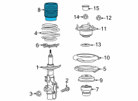 OEM 2020 Cadillac CT5 Dust Shield Diagram - 84576881