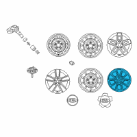 OEM 2012 Kia Soul Wheel Hub Cap Assembly Diagram - 529602K100