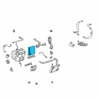 OEM Toyota RAV4 Evaporator Core Diagram - 88501-47020