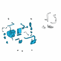 OEM 2002 Toyota Prius Radiator Assy, Air Conditioner Diagram - 87050-47060