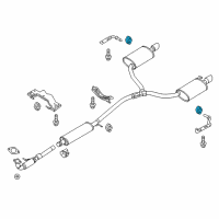 OEM Lincoln Aviator Front Pipe Insulator Diagram - BB5Z-5F262-A