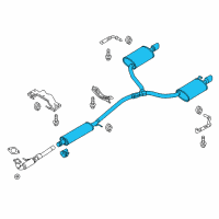 OEM 2017 Ford Special Service Police Sedan Muffler & Pipe Diagram - DG1Z-5230-C
