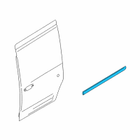 OEM 2011 Ford Transit Connect Body Side Molding Diagram - 3T1Z-6129077-BA