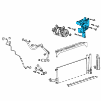 OEM 2015 GMC Yukon XL Compressor Assembly Bracket Diagram - 12626078