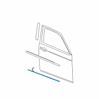 OEM 2008 Dodge Magnum Door Moldings Diagram - 1DH29FKGAB