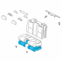 OEM 2002 Lexus SC430 Pad, Rear Seat Cushion Diagram - 71503-24050