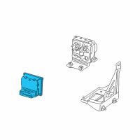 OEM 2001 Chevrolet Cavalier Electronic Brake And Traction Control Module Assembly Diagram - 12231590