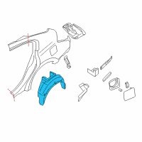 OEM 2008 Nissan Altima Protector-Rear Wheel House, LH Diagram - 76749-JA000