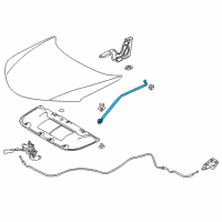 OEM 2014 Toyota RAV4 Support Rod Diagram - 53440-0R030