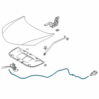 OEM 2018 Toyota RAV4 Release Cable Diagram - 53630-0R030