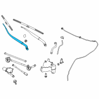 OEM 2020 Infiniti Q50 Window Wiper Arm Assembly Diagram - 28886-4GF0A