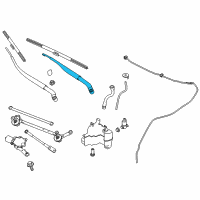 OEM 2017 Infiniti Q50 Front Window Wiper Arm Assembly Diagram - 28881-4GF0A