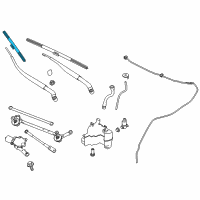 OEM 2020 Infiniti Q50 Window Wiper Blade Assembly Diagram - 28890-4GF1A