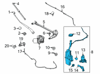 OEM Ford Mustang Mach-E RESERVOIR - WINDSHIELD WASHER Diagram - LJ8Z-17618-B